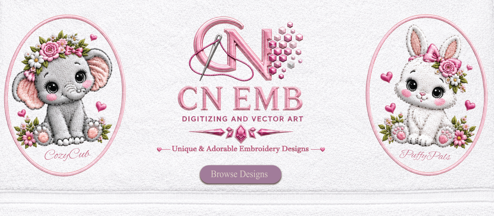 CN EMB Digitizing and Vector Art — Unique & Adorable Embroidery Designs
